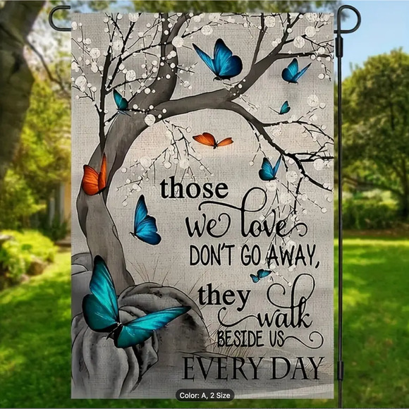 'Those We Love' Memorial Garden Flag - Double-Sided, Weather-Resistant Polyester - Picture 5 of 5